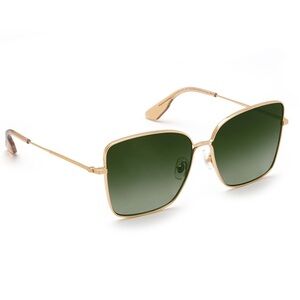 KREWE Dolly Frame Sunglasses with Green Lenses
